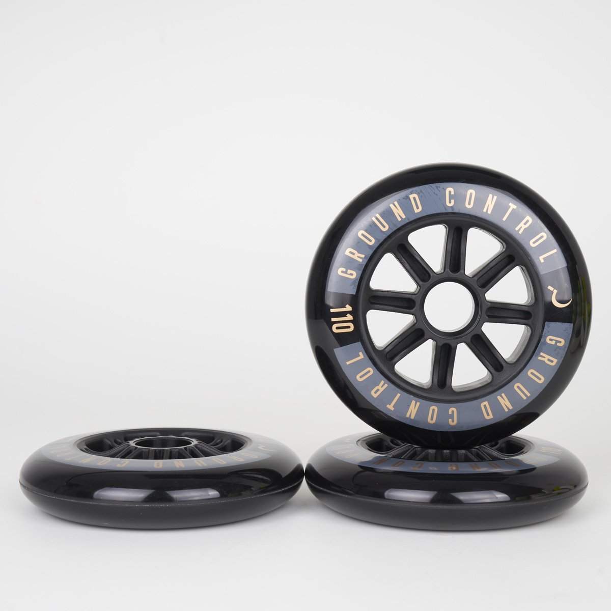 Ground Control 110mm Black / Gold Wheels  - 3 Pack