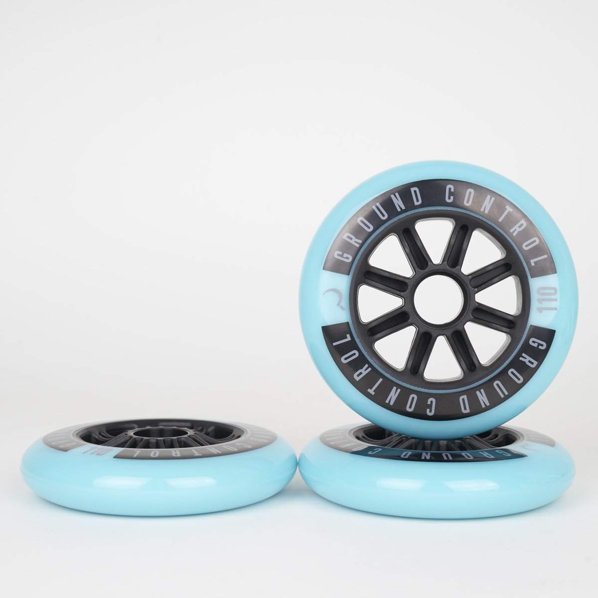 Ground Control 110mm Turquoise / Black Wheels  - 3 Pack