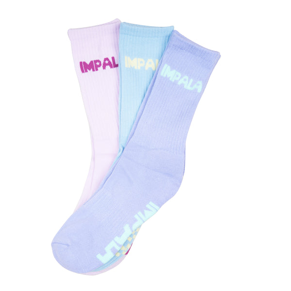 Impala Crew Socks Pastel - (3 Pack)– Loco Skates