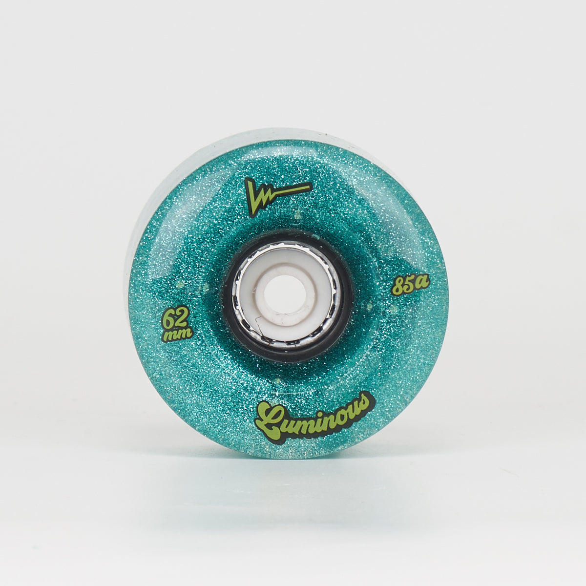 Luminous LED Light Up 62mm/85a Wheels - Jade Glitter (Singles)