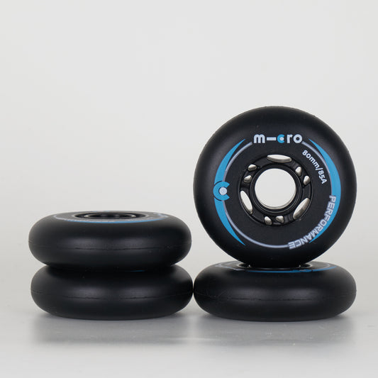 Micro MT Plus 80mm Wheels Black - 4 Pack