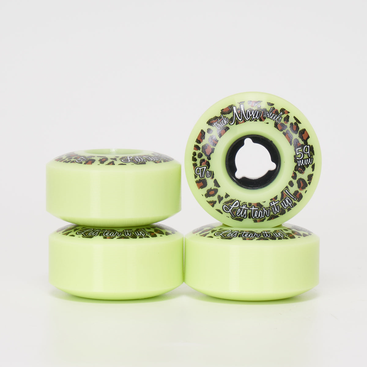 Moxi Trick 59mm/97a Wheels - Lime Green