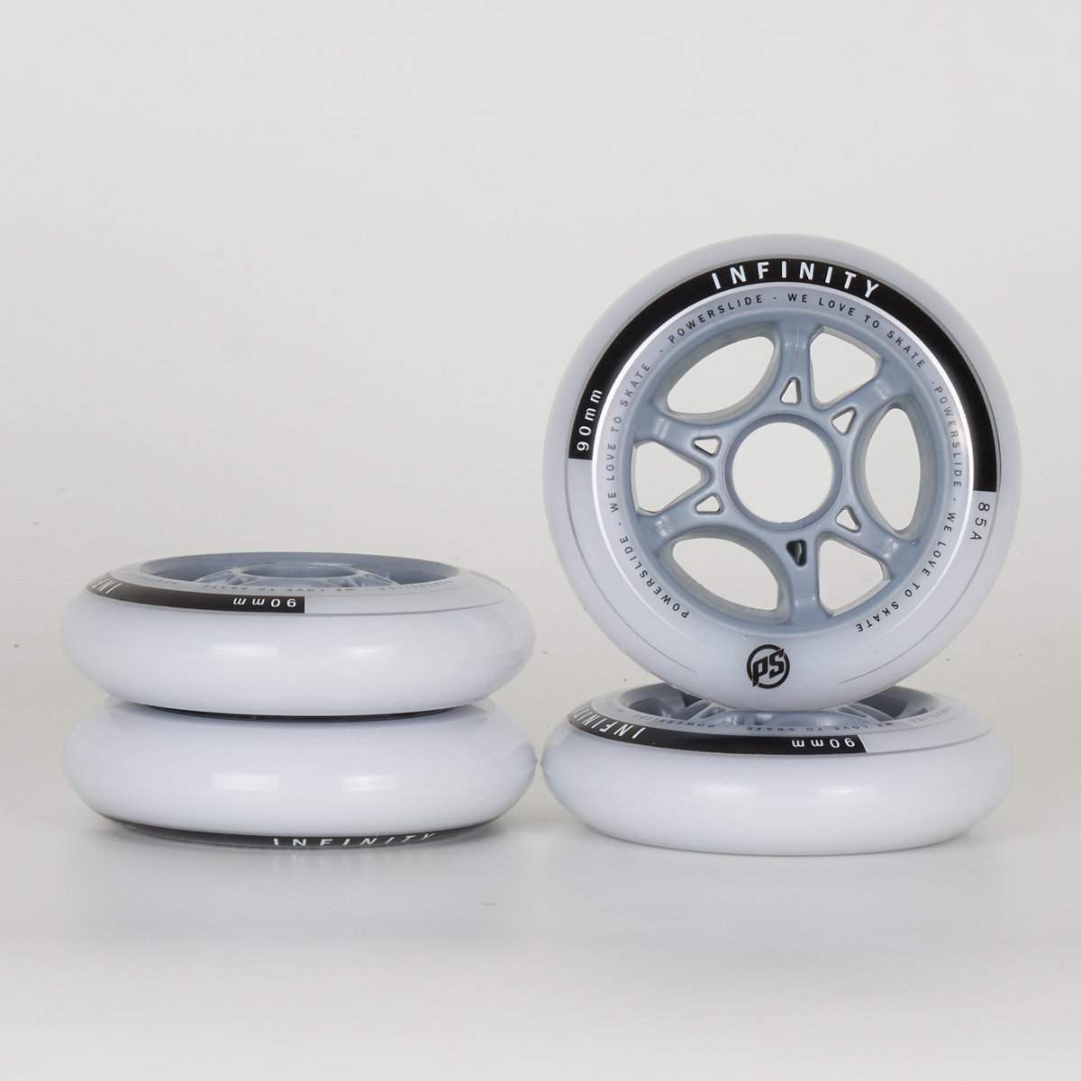 Powerslide Infinity II 90mm Wheels (4 PACK)-Powerslide-90mm,atcUpsellCol:upsellwheels,white