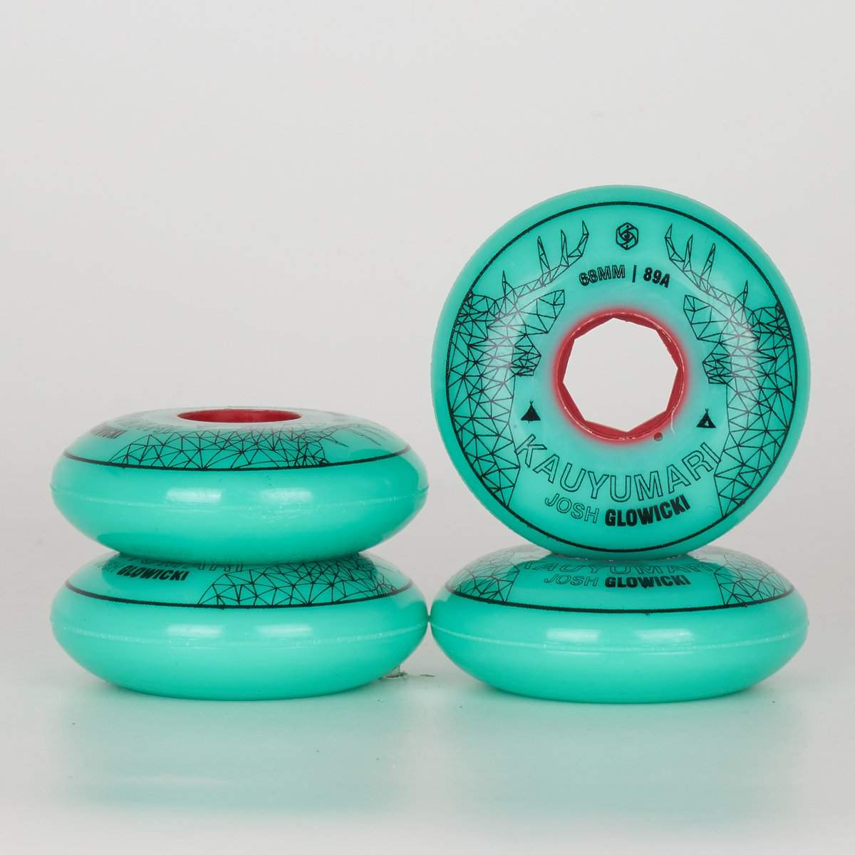 Red Eye Josh Glowicki 68mm 89a Wheels - Teal-Red Eye-68mm,Aggressive Skate,atcUpsellCol:upsellwheels,blue,Skate Parts,Wheels