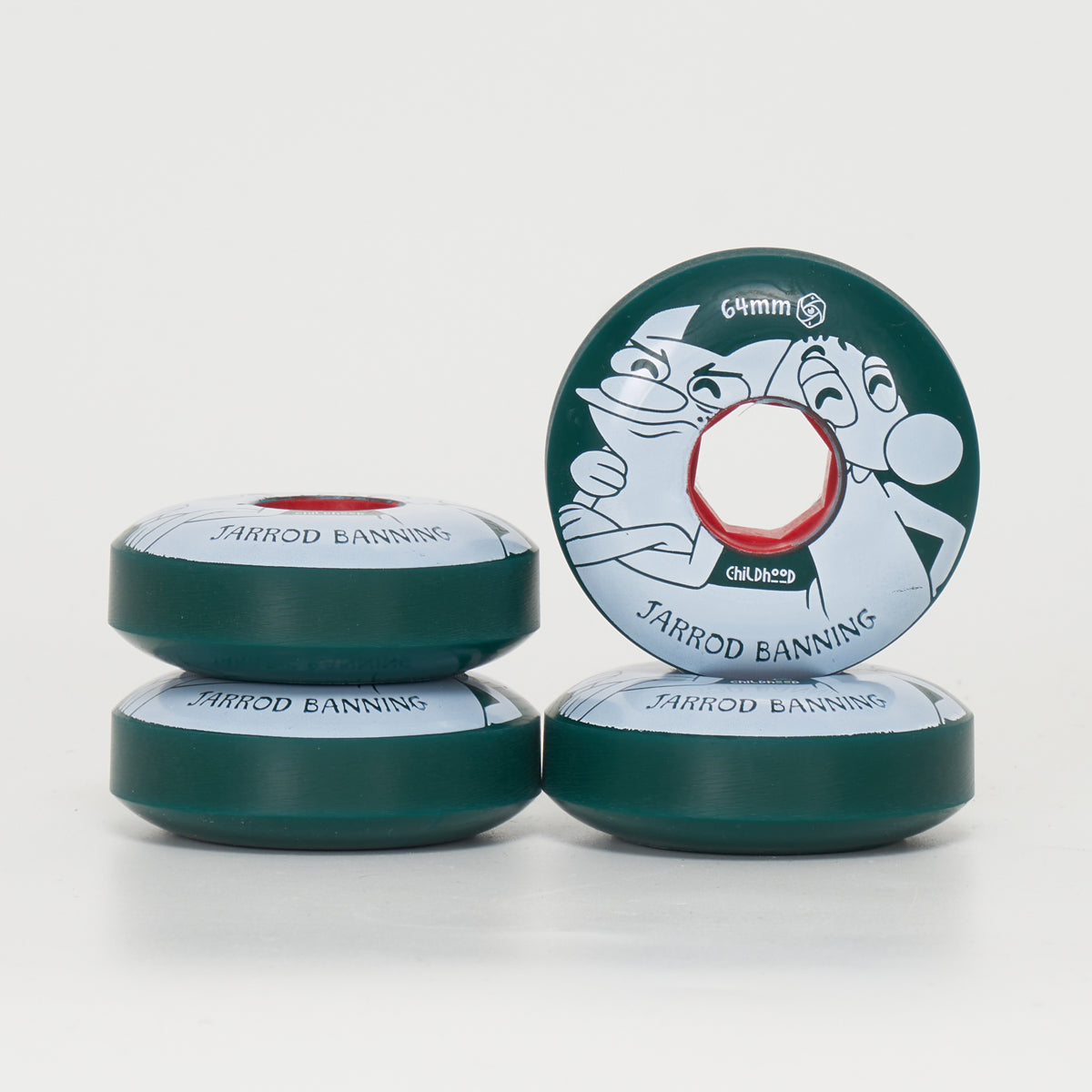 Red Eye Jarrod Banning 'Childhood' 64mm / 90a Wheels - Green