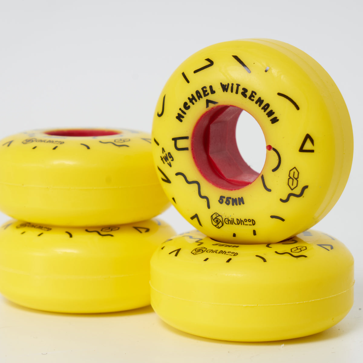 Red Eye Michael Witzemann 'Childhood' 55mm/90a Wheels - Yellow