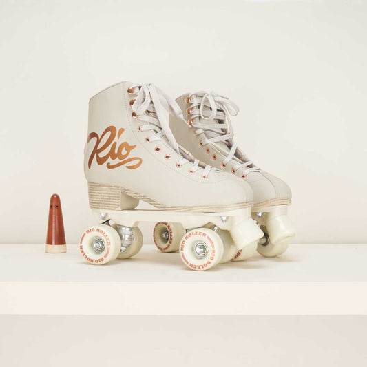 Rio Roller Rose Rollerskates - Cream-Rio Roller-58mm,cream,Quad / Roller Skate,regular,Roller Skates,womens