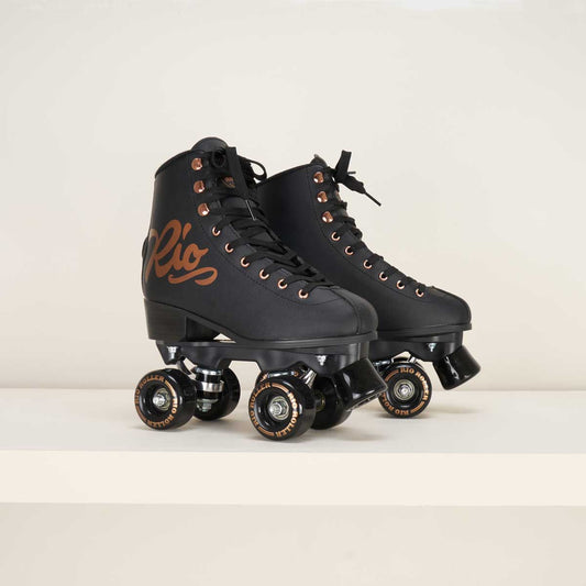 Rio Roller Rose Rollerksates - Black / Rose-Rio Roller-58mm,black,Quad / Roller Skate,regular,Roller Skates,womens