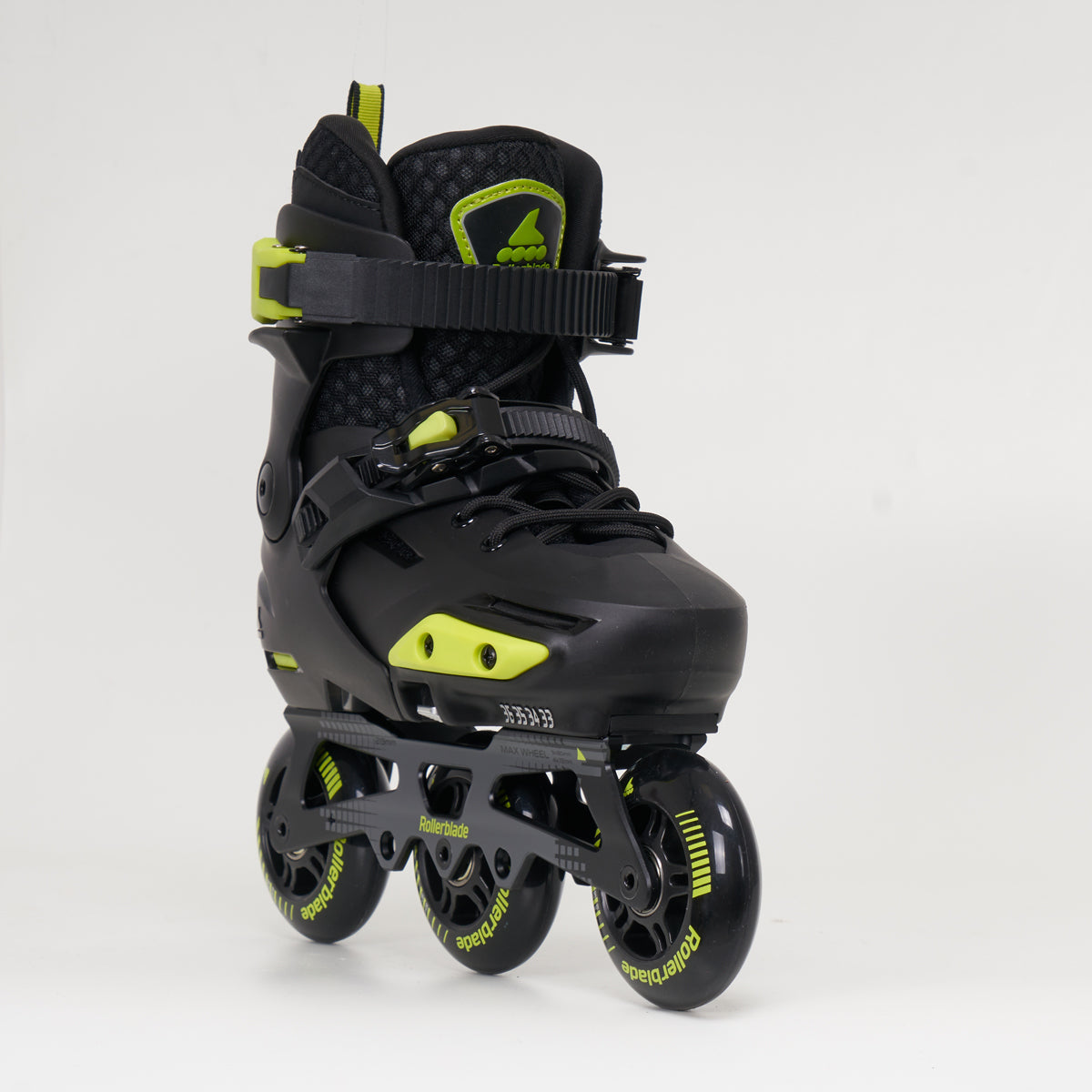 Rollerblade Apex 3WD (3 Wheel) Junior Inline Skates - Unisex - Black / Green