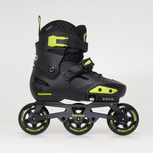 Rollerblade Apex 3WD (3 Wheel) Junior Inline Skates - Black / Green