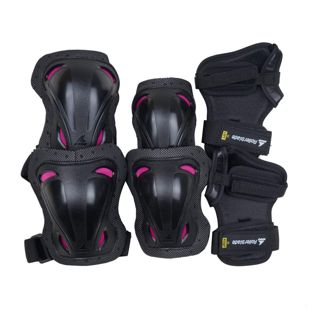 Rollerblade Skate Gear Pad Set Black/Raspberry Loco Skates