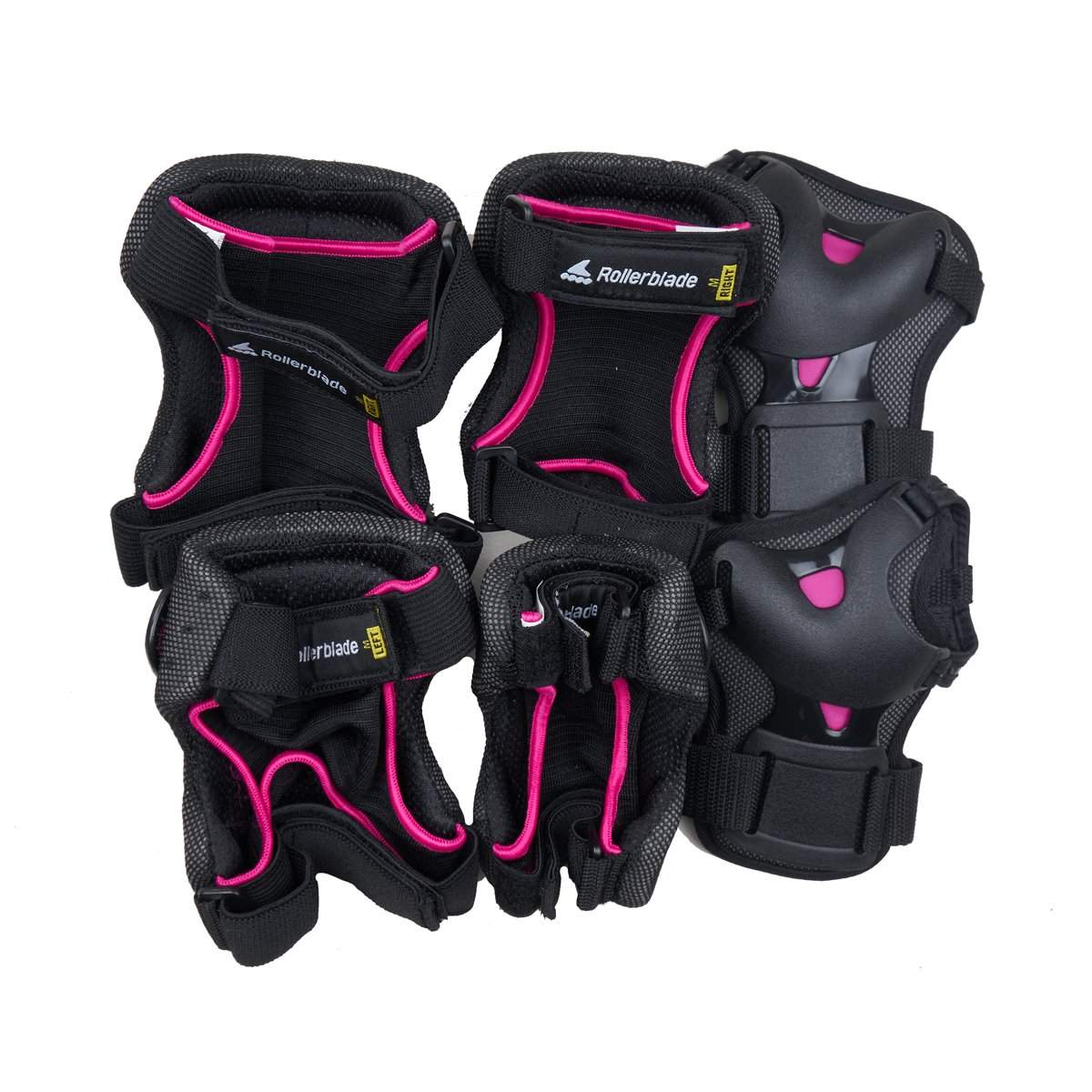 Rollerblade Skate Gear Pad Set Black/Raspberry Loco Skates