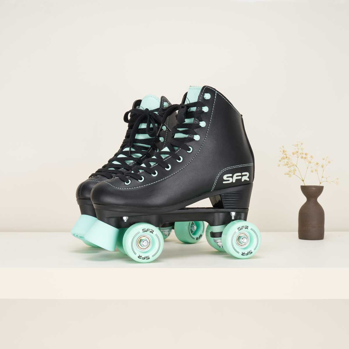 SFR Figure Quad Skates Black / Mint Loco Skates