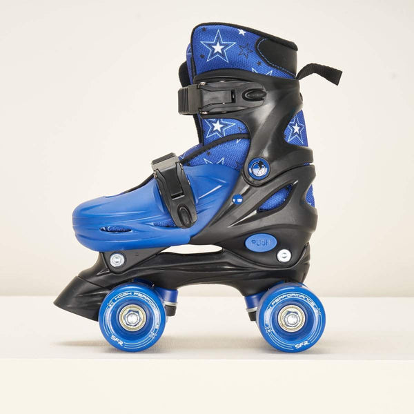 SFR Nebula Junior Adjustable Quad Skates Blue Loco Skates