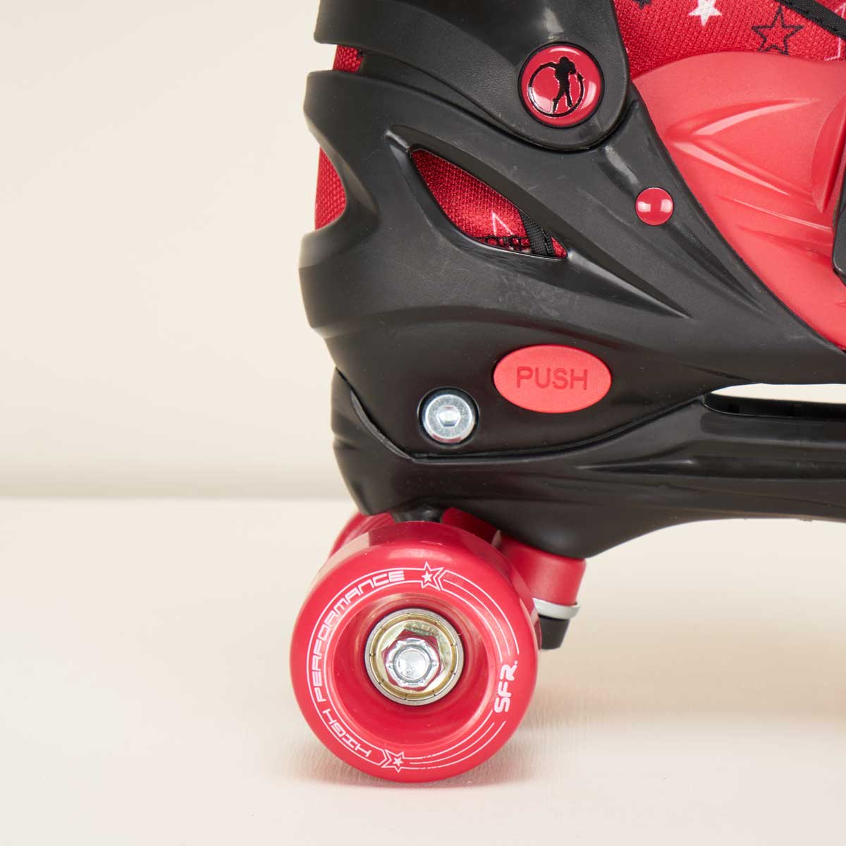 SFR Nebula Junior Adjustable Quad Skates - Red-SFR-atcUpsellCol:upselljunior,junior,Kids Skates,red,regular,Rollerblades,Skates by Type