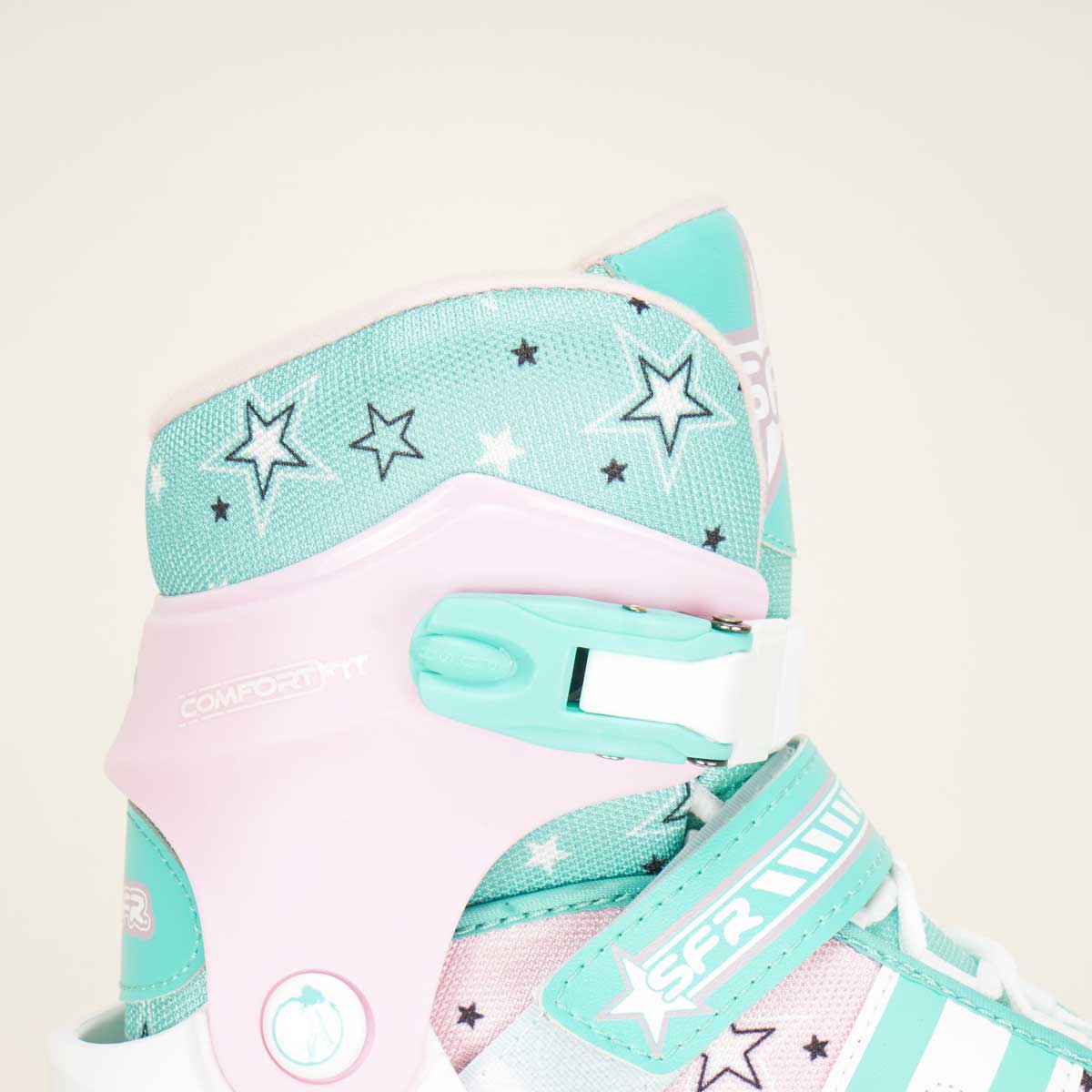 SFR Spectra Junior Adjustable Rollerskates Pink / Green Loco Skates