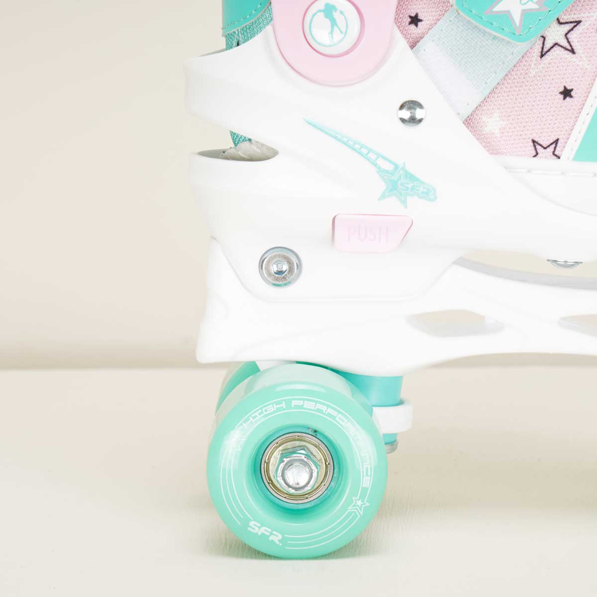 SFR Spectra Junior Adjustable Rollerskates Pink / Green Loco Skates