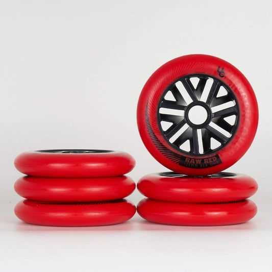 Undercover Raw Wheels 125mm / 85a - Red - (6 Pack)-Undercover Wheels-125mm,atcUpsellCol:upsellwheels,red