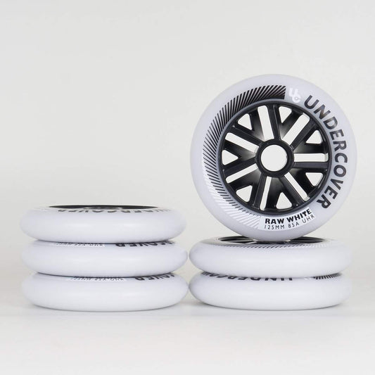 Undercover Raw Wheels 125mm / 85a - White - (6 Pack)-Undercover Wheels-125mm,atcUpsellCol:upsellwheels,white