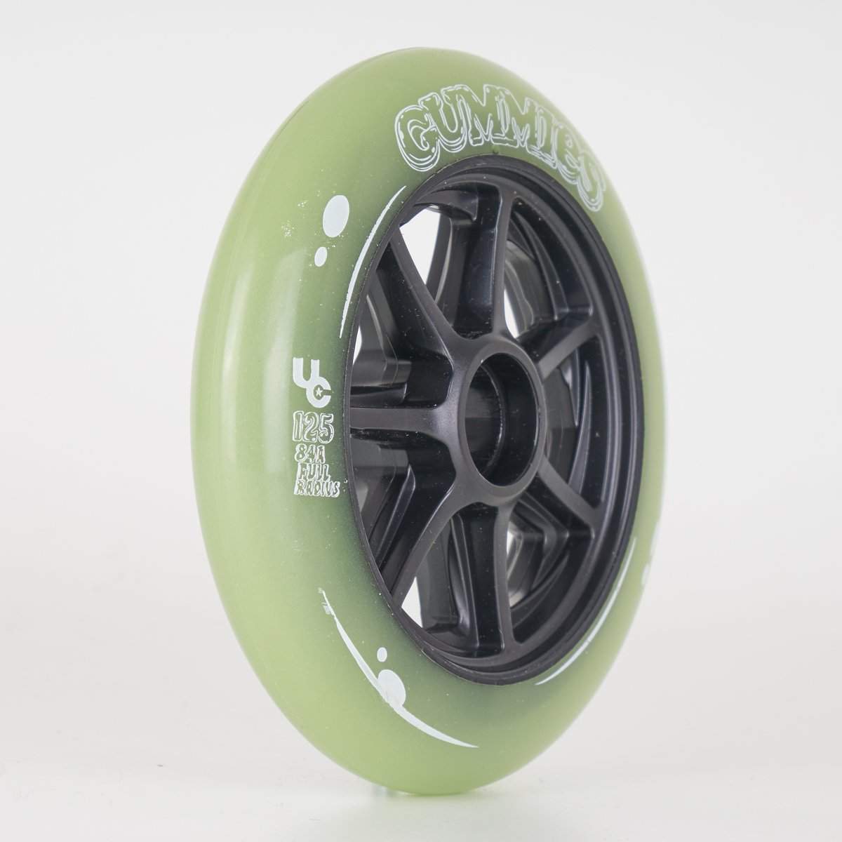 Undercover Gummies Wheels 125mm 84a - Sold Individually-Undercover Wheels-125mm,atcUpsellCol:upsellwheels,green