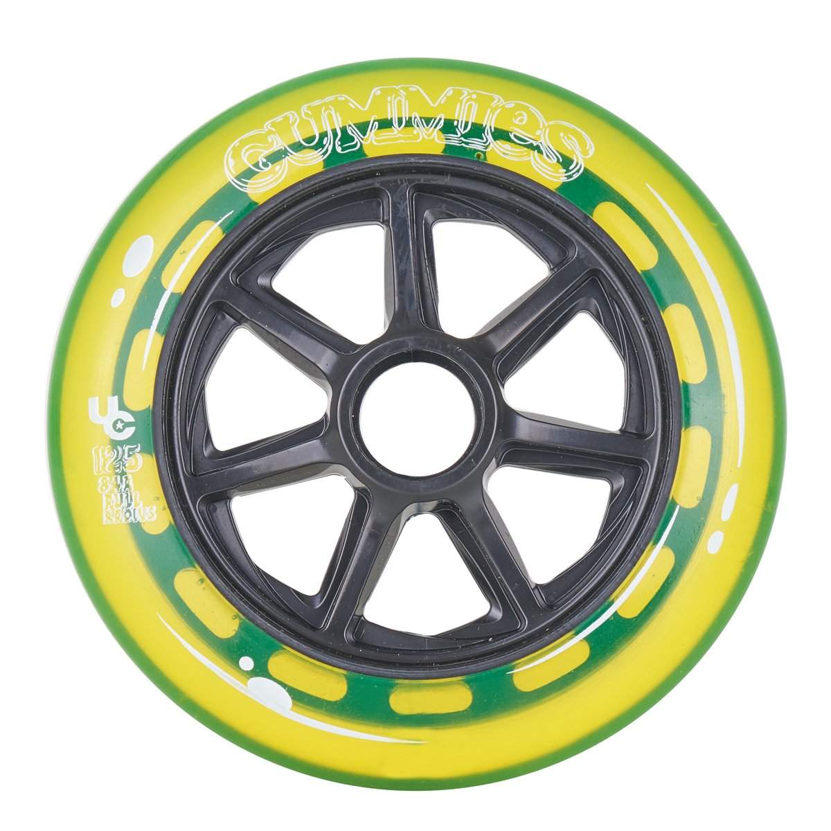 Undercover Gummies Wheels 125mm 84a - Yellow - Sold Individually-Undercover Wheels-125mm,atcUpsellCol:upsellwheels,yellow
