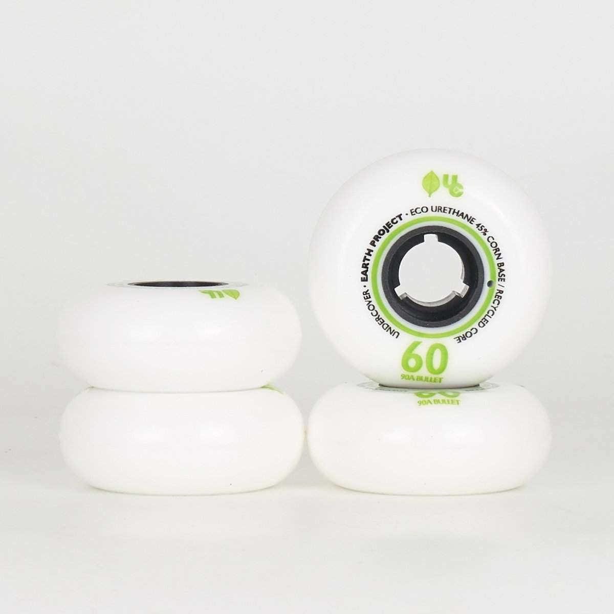Undercover Earth Project 60mm / 90a - White - (4 Pack)-Undercover Wheels-60mm,atcUpsellCol:upsellwheels,white